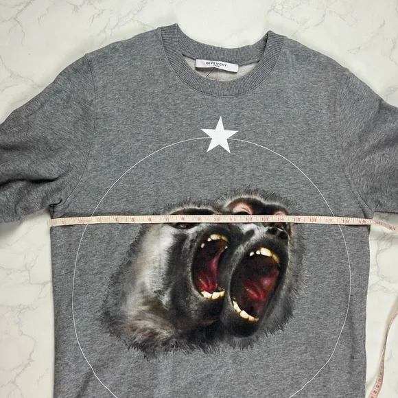 🔥65% OFF🔥 [SALE] Givenchy Monkey Brothers Grey Sweatshirt
